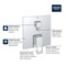 Grohe Eurocube Pressure Balance Valve Trim With 2-Way Diverter With Cartridge, Black 294222430 - alternate 2